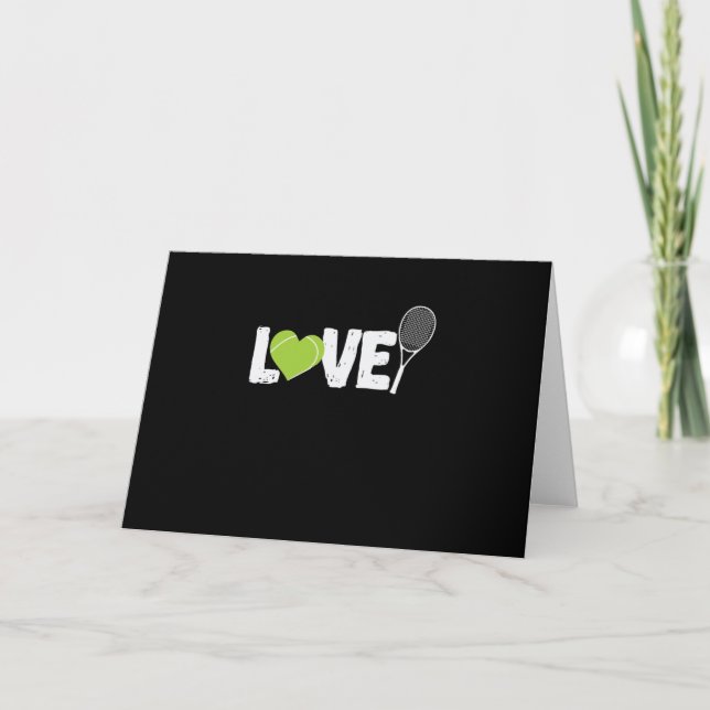 Carte Raquette de tennis "Love" (Devant)