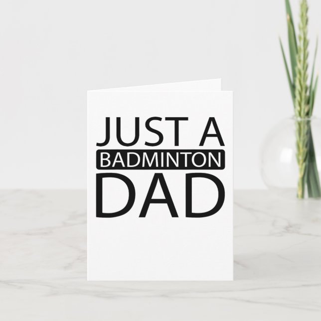 Carte Raquette Volant de badminton - Juste Un Badminto (Devant)