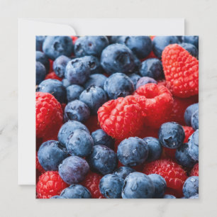 Carte Raspberries et Blueberries