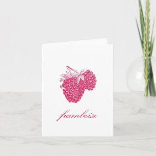 Carte Raspberry (Framboise) Notecard