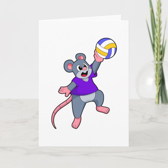 Carte Rat au sport de volleyball (Devant)