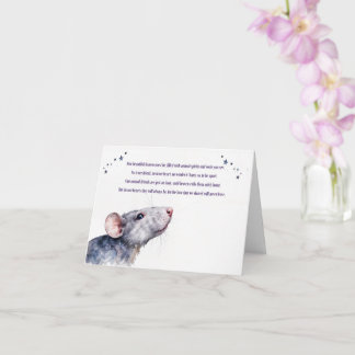 Carte Rat Sympathy Condolences Heaven Loss of Pet Rat