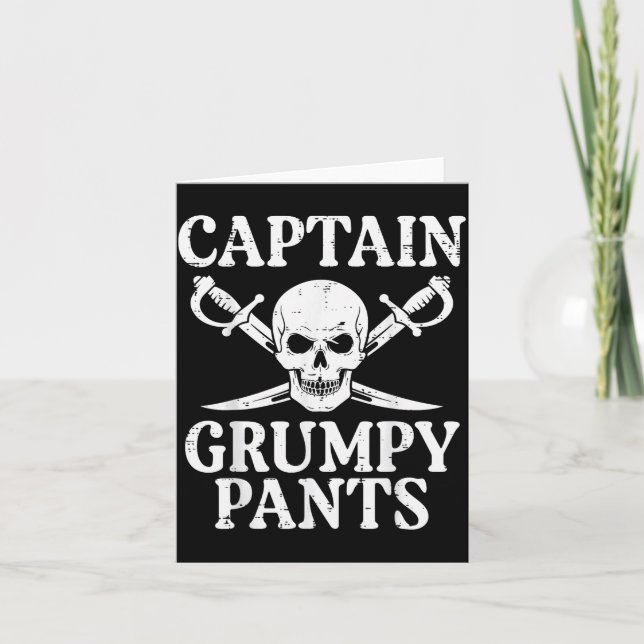 Carte Rate Captain Mpy Pants Funny Humor Quote Men Women (Devant)
