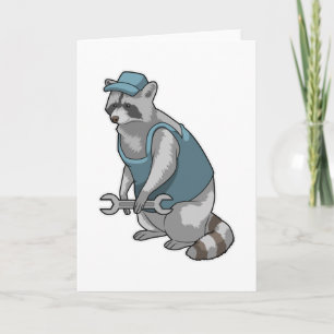 Carte Raton laveur artisan avec clé