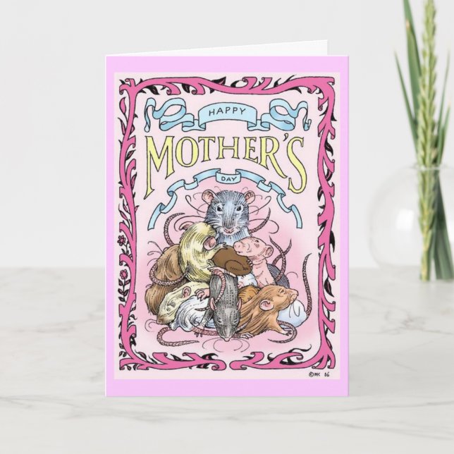 Carte Rattie Maman Fête des Mères (Devant)