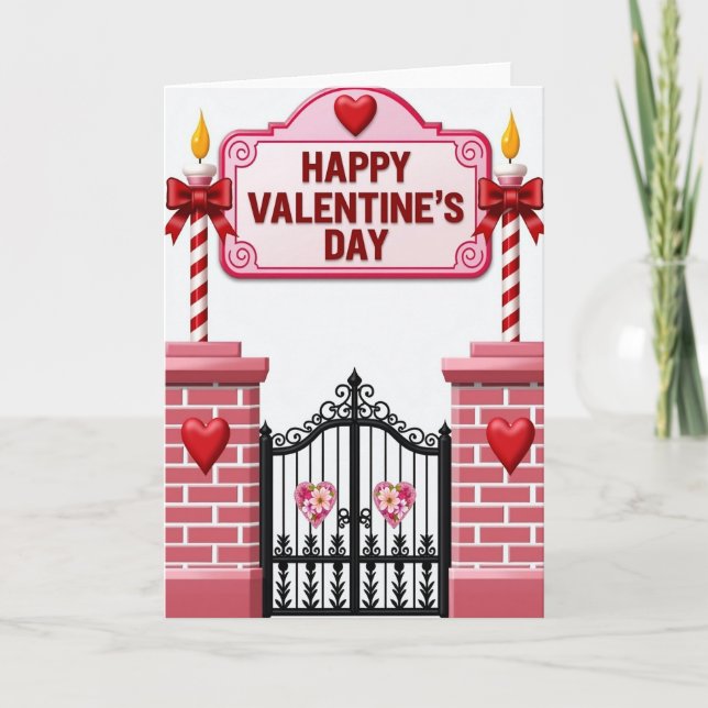 Carte rayée pour la Saint-Valentin (Devant)