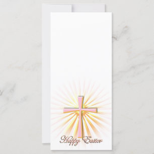 Carte Rayons de lumière de la Croix Religieuse (Sur blan