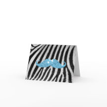 Rayures de zèbre et moustache bleue de Bling