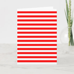 Carte Rayures horizontales rouges et blanches