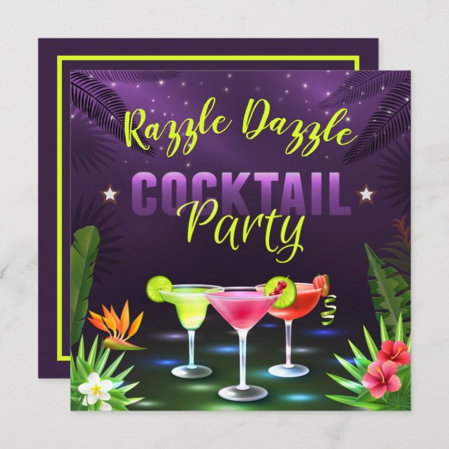 Carte Razzle Dazzle Cocktail Mixer Mojito Party (Devant / Derrière)