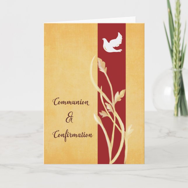 Carte RCIA Communion and Confirmation Dove and Wheat (Devant)
