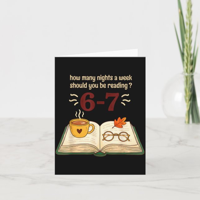 Carte Read 6–7 Nights Funny Reading  (Devant)