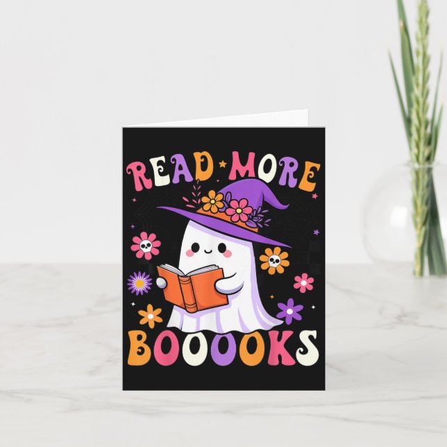 Carte Read More Books Ghost Reading Book Funny Teacher H (Devant)