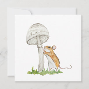 Carte Réalisez une souris et un champignon de champ amus