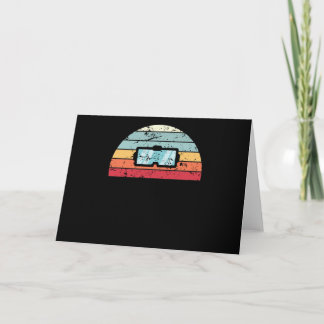 Carte Réalité Virtuelle Rétro Coucher de Soleil Lever de