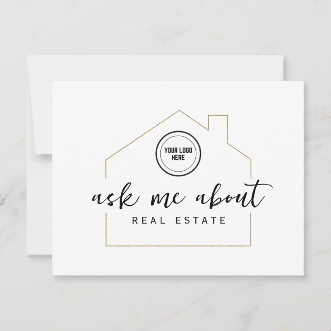 Carte Realtor Me Demandez À Propos Immobilier Logo Promo (Devant)