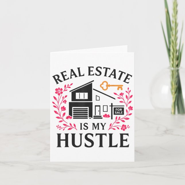 Carte Realtor Real Estate Is My Hustle  (Devant)