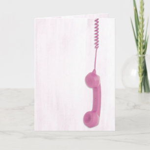 Carte récepteur téléphonique rose Dangereux