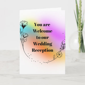 Carte Réception de mariage