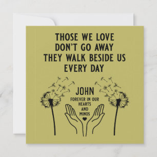 Carte Réception funéraire en mémoire