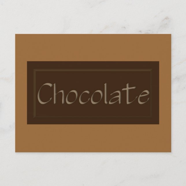 Carte Recette au chocolat foncé (Devant)