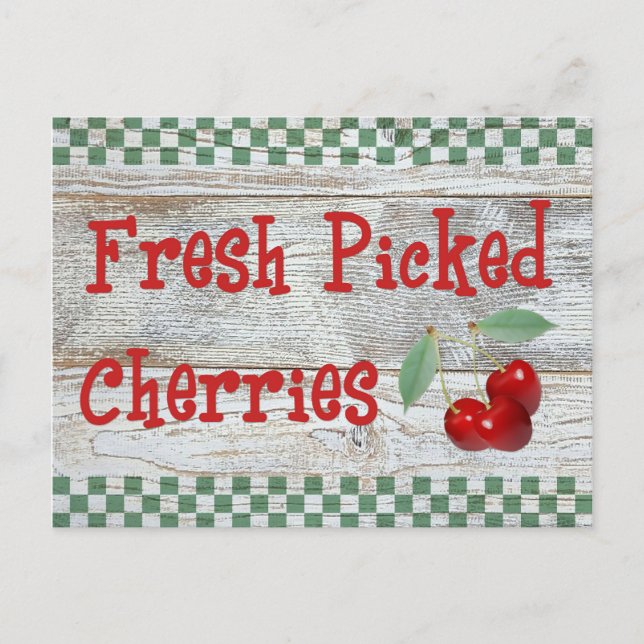 Carte Recette Cerises fraîches cuites (Devant)