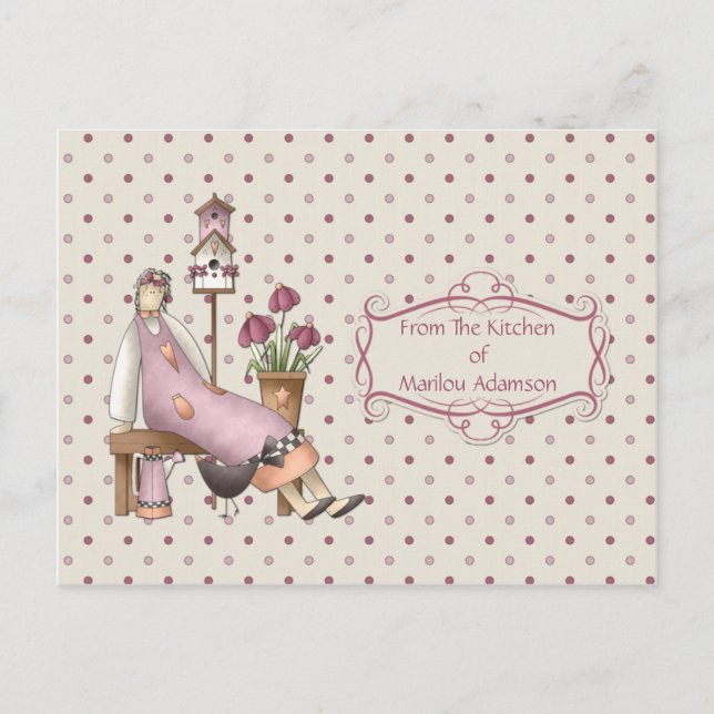 Carte Recette Cuisine Pink Country (Devant)