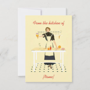 Carte Recette Cuisine Rétro