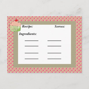 Carte Recette Cupcake