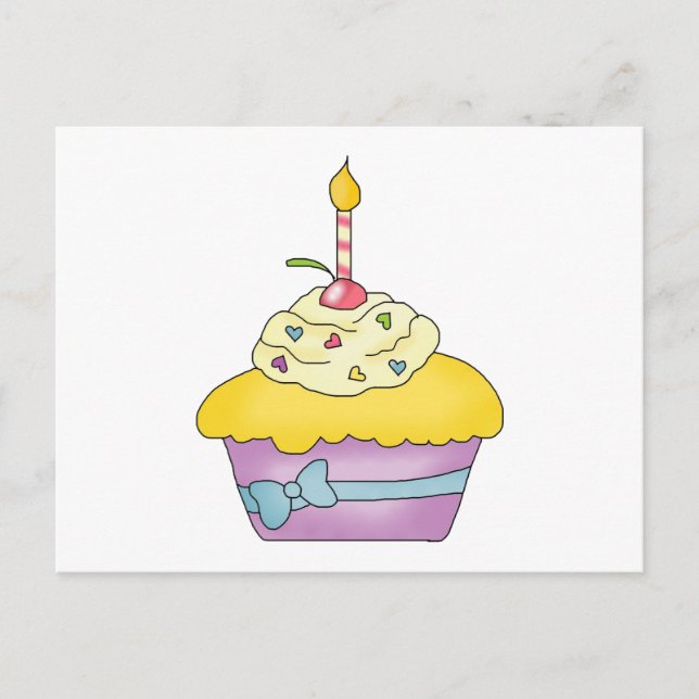 Carte Recette Cupcake Jaune (Devant)