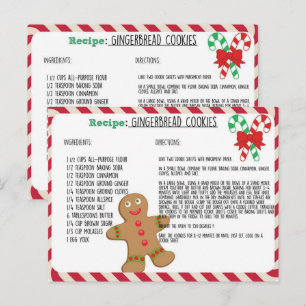 Carte Recette Cute Gingerbread Cookies Recette