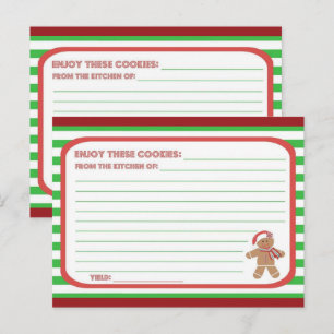 Carte Recette Cute Gingerbread Cookies Recette