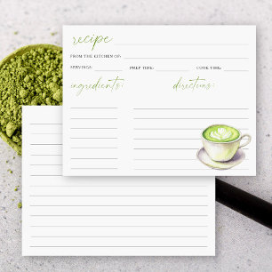 Carte Recette de baby shower de mariage avec tasses de m