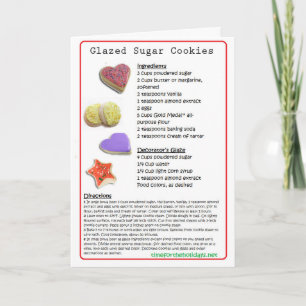 Carte Recette de biscuits de sucre glacé