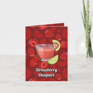 Carte Recette de cocktail fraise Daiquiri