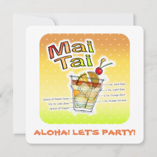 CARTE RECETTE DE COCKTAIL MAI TAI ART