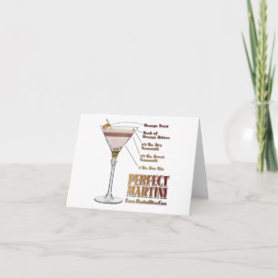 Carte Recette de cocktail Martini parfait Art