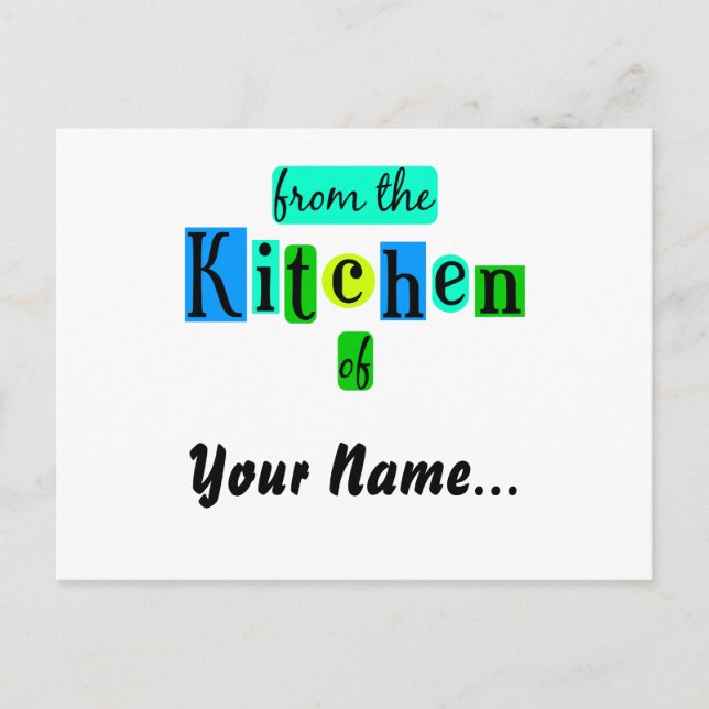 Carte Recette de la cuisine de Retro Blues (Devant)