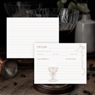 Carte recette de martini espresso à main levée pour mari