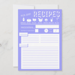 Carte Recette en Bleu Victoire