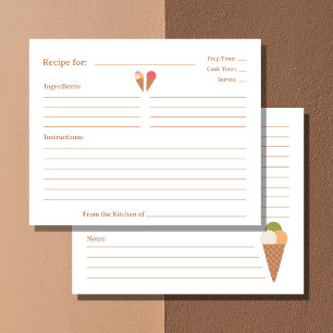 Carte Recette Fête des mariées crème glacée