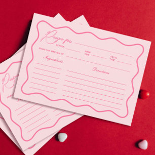 Carte Recette Fête des mariées rose Vavy Retro