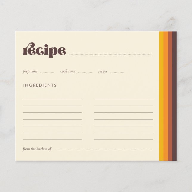 Carte Recette Fête des mariées Vintage des années  (Devant)