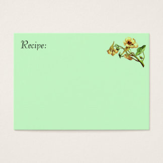 Carte Recette Fleur Jaune