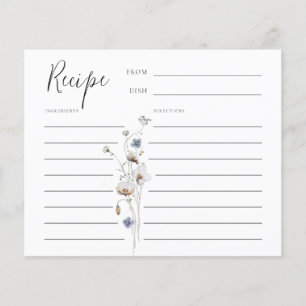 Carte Recette Fleur sauvage Dainty