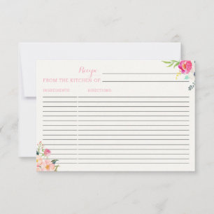 Carte Recette florale et poème
