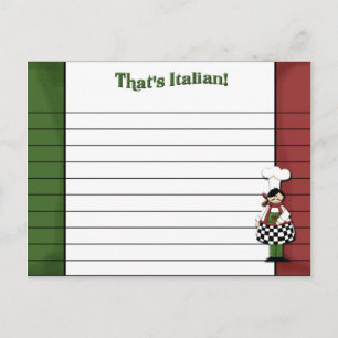 Carte Recette italienne stylée