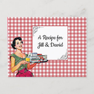 Carte Recette Mariage Retro Personnalisée