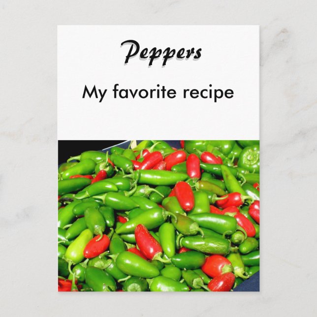 Carte Recette - Poivrons (Devant)