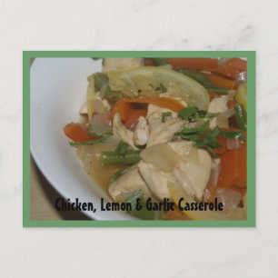 Carte Recette Poulet, Citron & Ail Casserole Recet